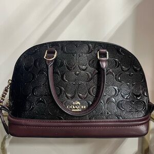 COACH Mini Sierra Satchel In Signature Debossed Patent Leather